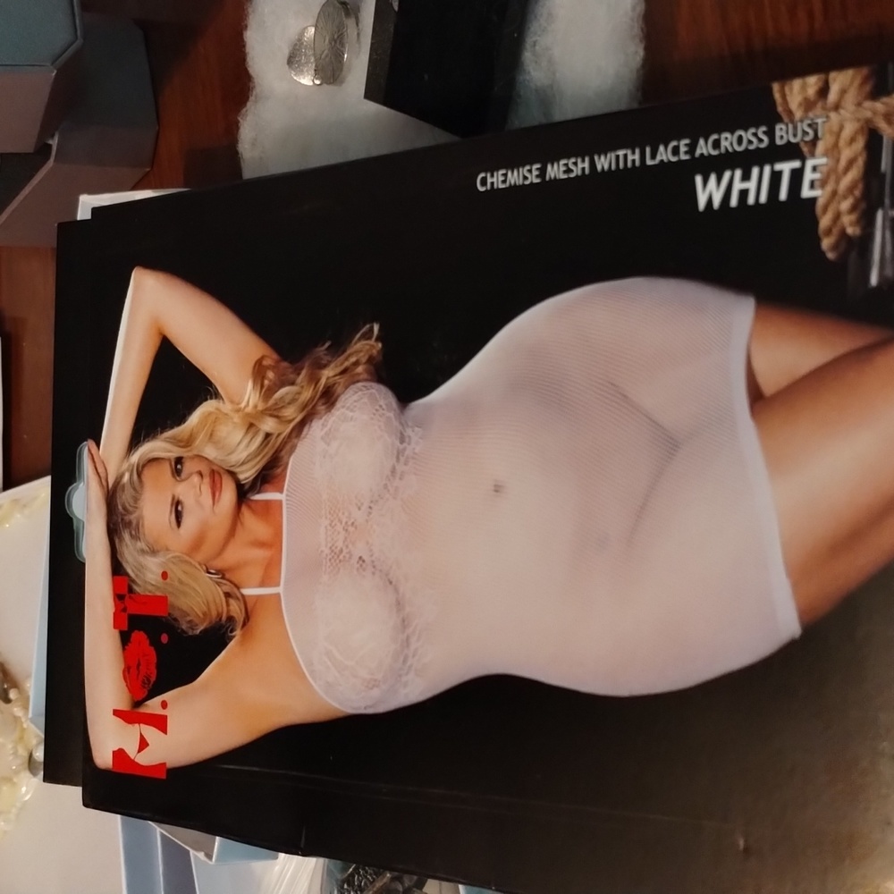 NIB Mesh Chemise white